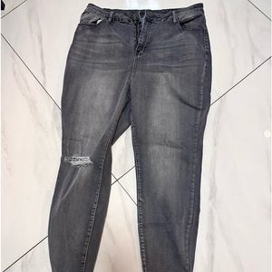 Going Out High Rise Stretch Skinny Jeans - Grey